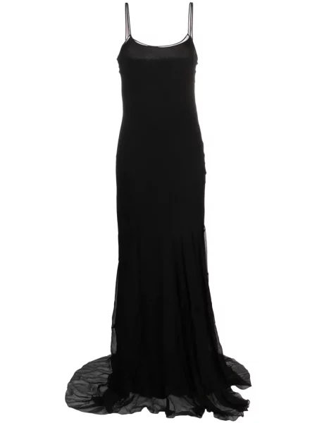 Rochie maxi Moschino fără mâneci din șifon