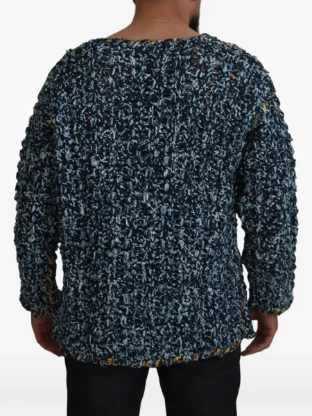 Pleteni chunky kardigan Dolce & Gabbana plava