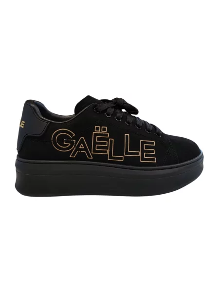Sneakersy Gaëlle Paris skórzane z logo czarne