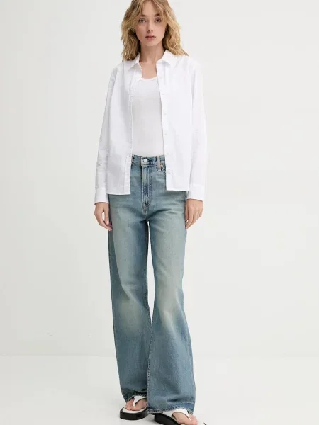 Levi's rifle wide leg dámske RIBCAGE WIDE LEG modrá
