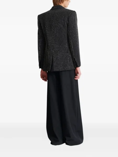 Geacă Balmain cu dungi de cristal negru