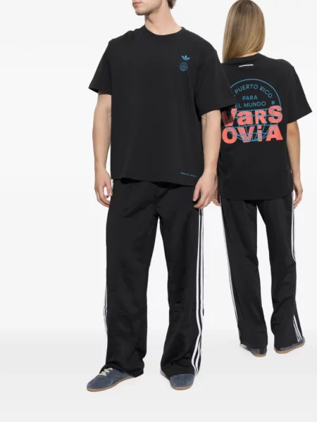 Siuvinėtos šortai Adidas su abstrakčiu raštu pilka