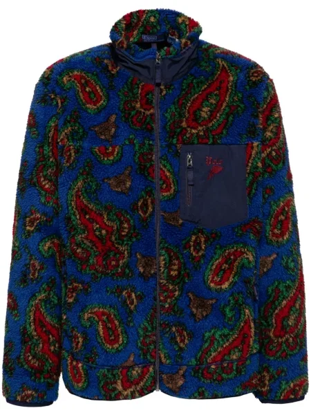 Džemper Polo Ralph Lauren od flisa s printom s paisley uzorkom smeđa
