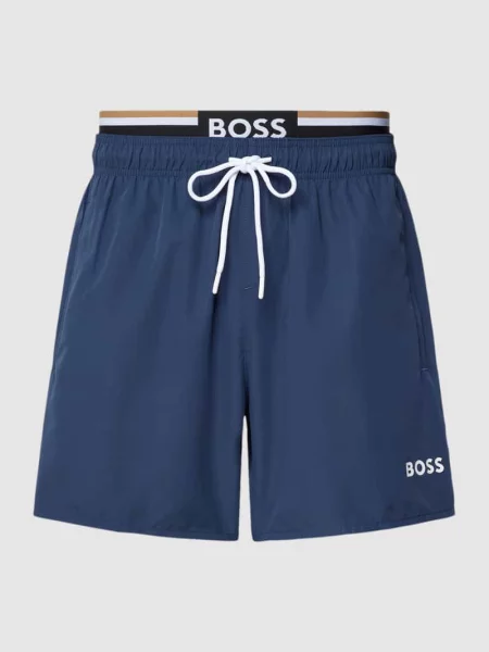 Krótkie kąpielówki Boss niebieskie