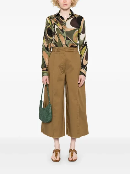 Pantaloni Thelatest plisate maro