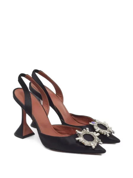 Pantofi cu toc Amina Muaddi slingback negru
