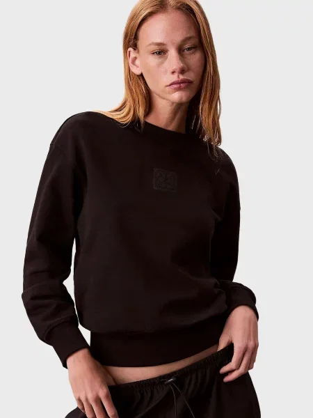 Махровий світшот Calvin Klein чорний