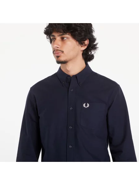 Πουκάμισο FRED PERRY Oxford Shirt Navy L ναυτικό