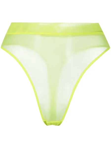 Chiloți tanga Maison Close transparente galben