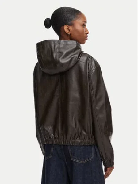 Calvin Klein Jeans Prechodná bunda tmavohnedá hnedá