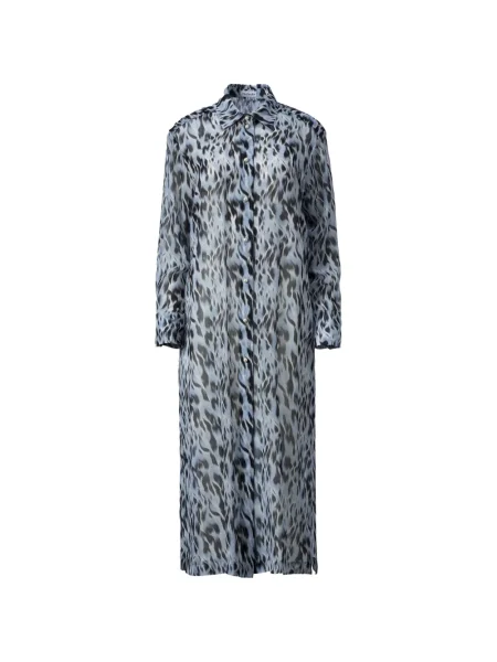 Kołnierzykowy sukienka midi Mia Peculiar do kolan garniturowa niebieska