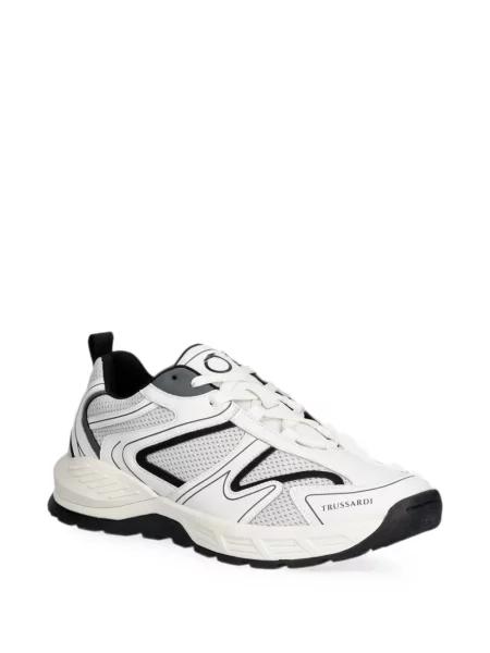 Sneakerși Trussardi plasă alb