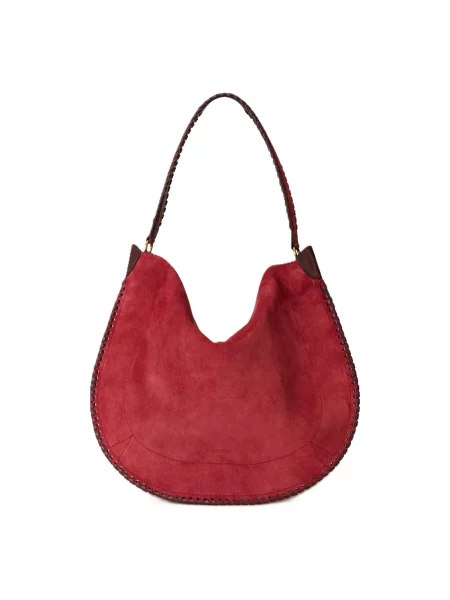 Torebka skórzana Isabel Marant Etoile skórzana bez fiszbin czerwona