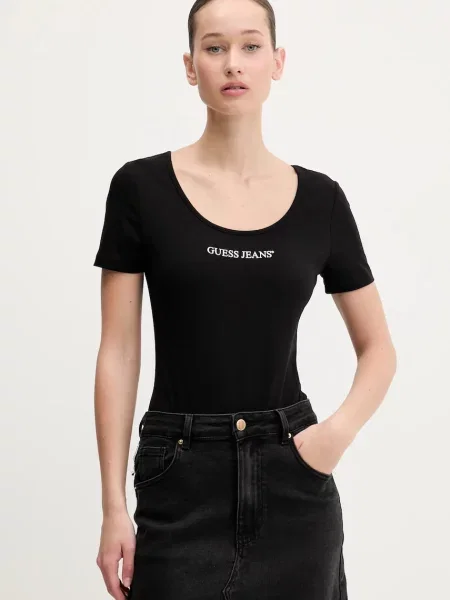 Tričko Guess Jeans černá