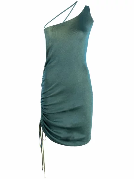 Reversibil rochie Isa Boulder tricotate asimetrică verde