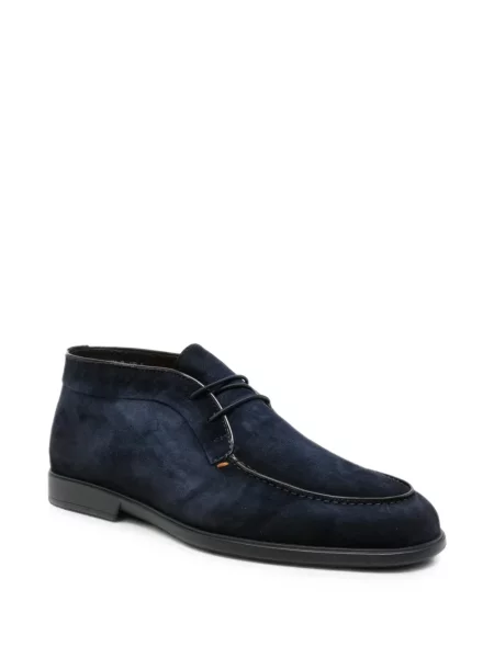 Лоуфъри Santoni с връзки с дантела синьо