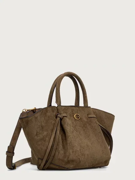 Geantă shopper Guess din piele verde