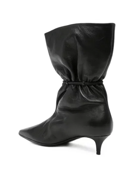 Botine Balmain cu volane negru