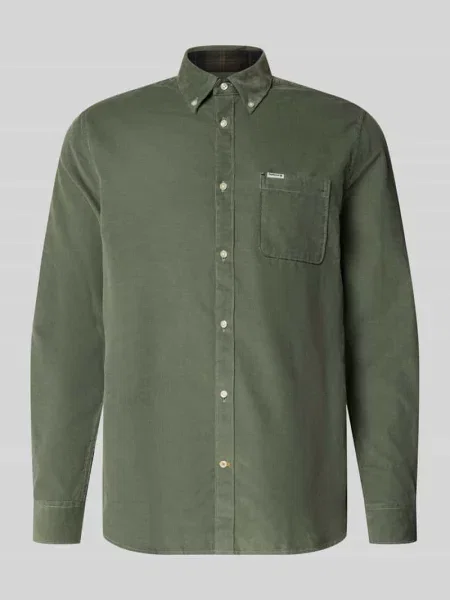 Koszula sztruksowa o kroju tailored z brustaszą Barbour