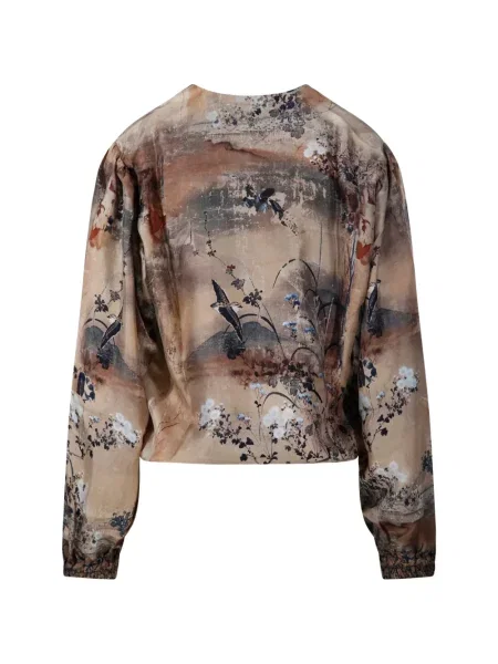 Lung bluză Pierre-louis Mascia cu model floral cu imagine