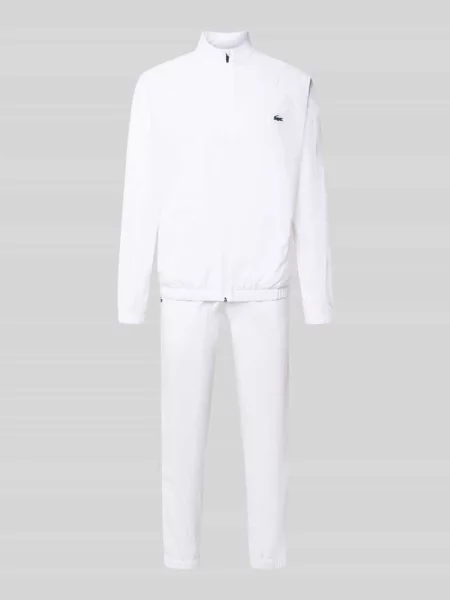 Dres w kroju regular fit z detalem z logo Lacoste Sport biały
