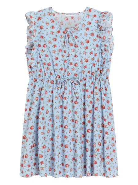 Sukienka dziecięca Dolce And Gabbana niebieska