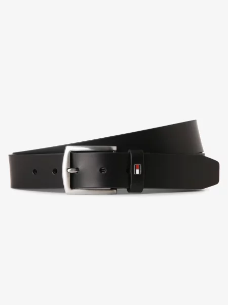 Tommy Hilfiger skórzany Mężczyźni skóra jednolity 90 czarny