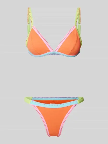 Zestaw bikini z fakturowanym wzorem model ‘TANEOFIABA SANTACOLOR’ Banana Moon pomarańczowy