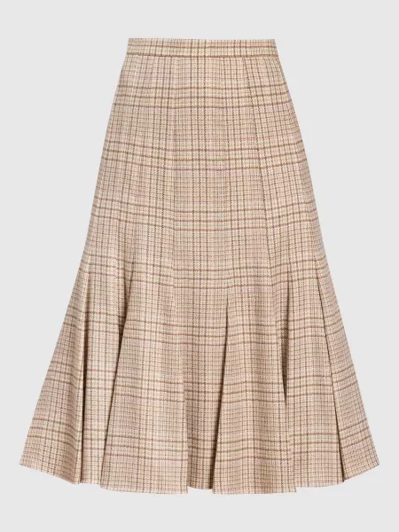Спідниця в клітинку Ermanno Scervino бежева
