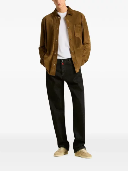 Geanta de piele Kiton maro