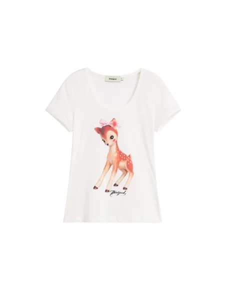 Desigual Tricou Disney™ roși aprins alb