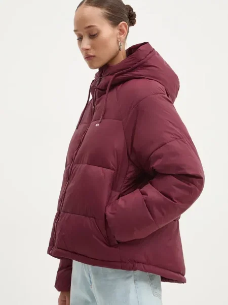 Jakna Tommy Jeans bordo