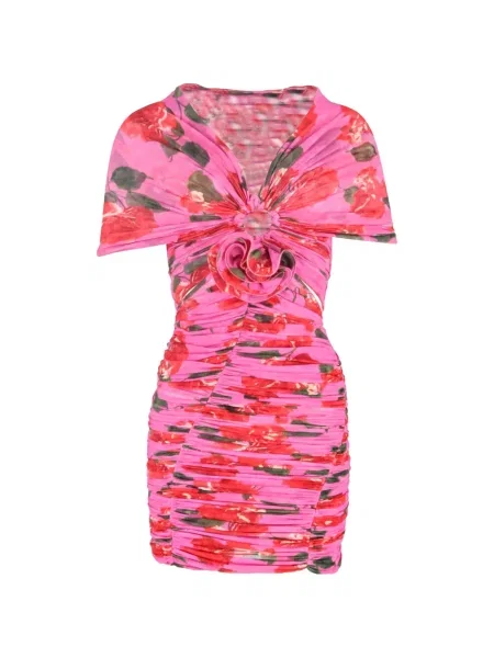 Rochie mini Magda Butrym cu model floral cu imagine roz