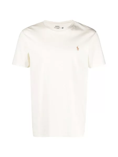 Пуловер Polo Ralph Lauren с автограф с връзки с кръгло деколте синьо