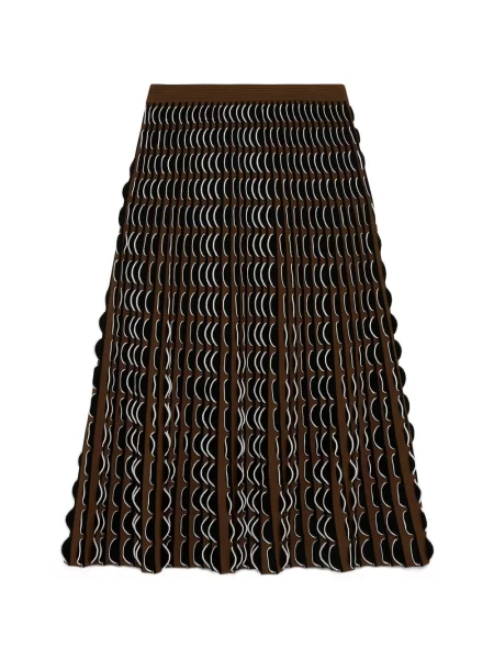 Fustă Simkhai cu imprimeu geometric maro