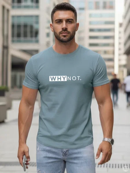 T-shirt klasyczny z nadrukiem streetwear petrol Dstreet