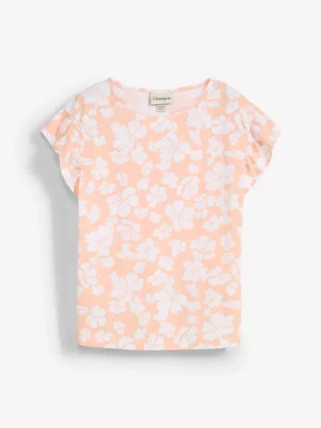 T-shirt z czystej bawełny organicznej pomarańczowa
