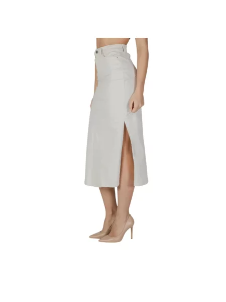 Spódnica midi Vila do kolan beżowa