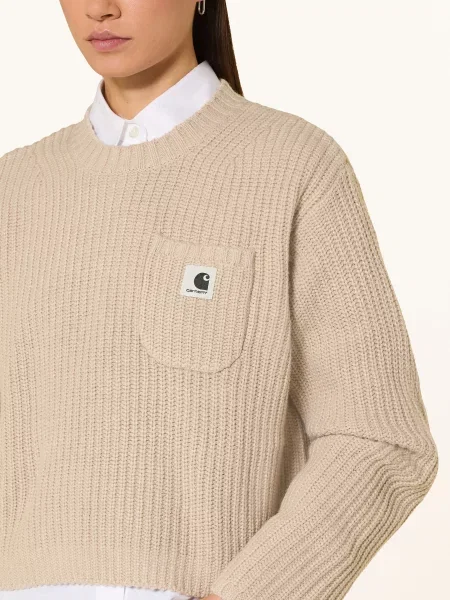 Carhartt WIP sweter z dodatkiem wełny W Mira Sweater ciepły beżowy