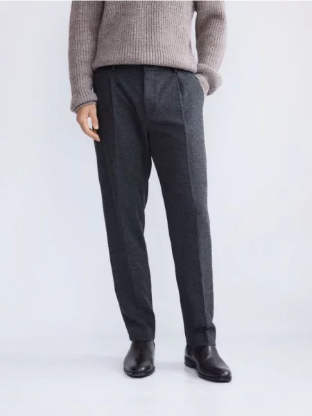 Шерстяные брюки Reserved серые