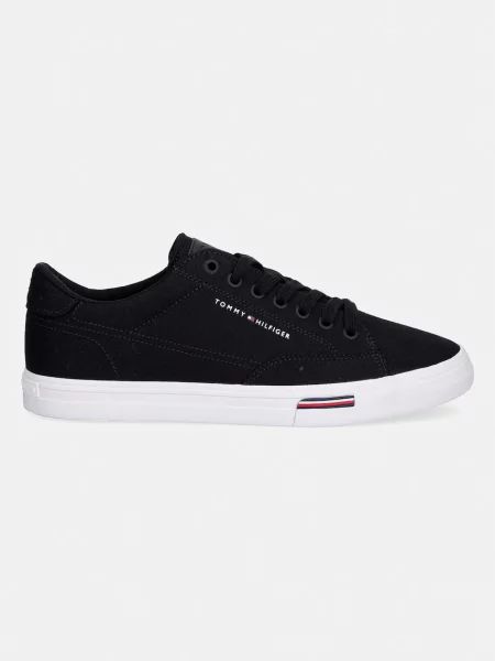 Tenis superge Tommy Hilfiger Vulc Core Rwb Long Lace Cvs črna