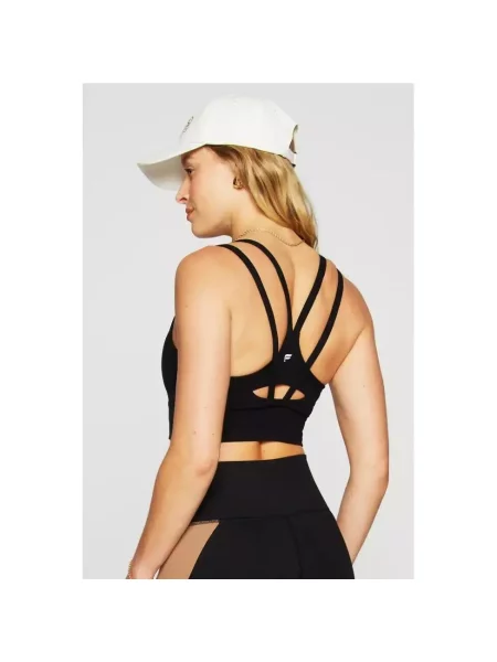 Fabletics Biustonosz Sportowy Średnie Wsparcie Principal Longline czarny