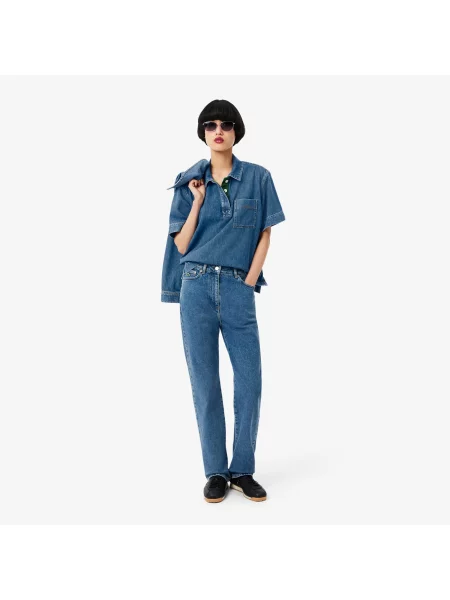 Lacoste джинси Straight Cut блакитні