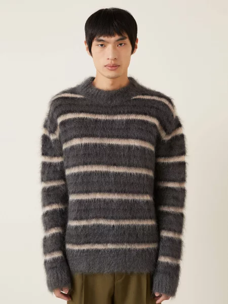 Marni Moherowy Sweter grau