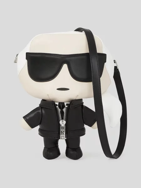 Karl Lagerfeld Torba za čez ramo nude bela črna