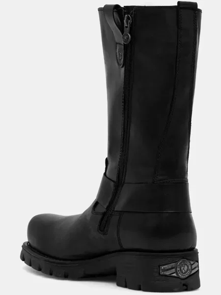 New Rock cizme de piele Itali Negro Motorcycle Negro negru