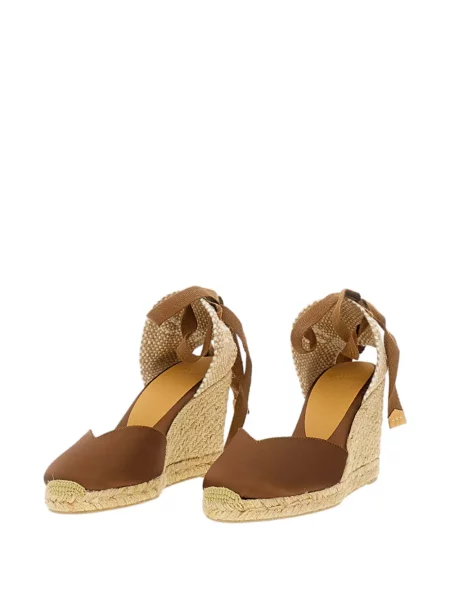 Espadrile Castaner cu pană maro