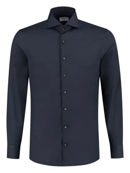 Риза Stenströms поплин синьо