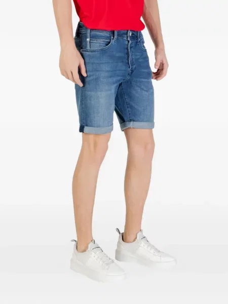 Pantaloni scurți din denim Replay albastru