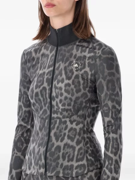 Geacă Adidas By Stella Mccartney cu imagine cu model leopard gri